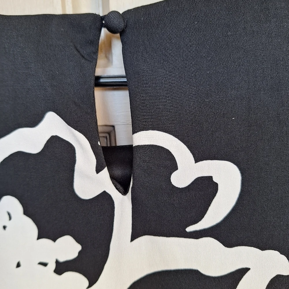 My Favorite Dress! Stuudio London Times Blk/Wht Sz12 Cap Sleeves Poly/Spandex - Picture 4 of 8
